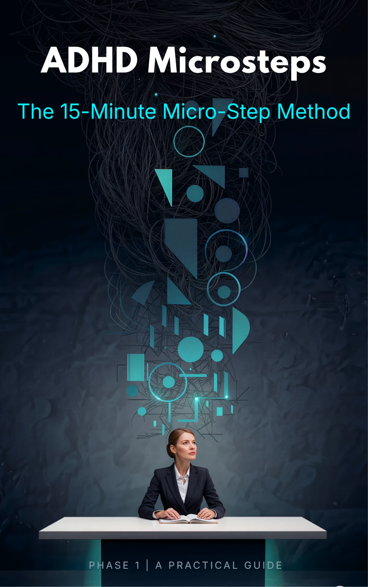 ADHD Microsteps — The 15-Minute Micro-Step Method displayed on a digital tablet